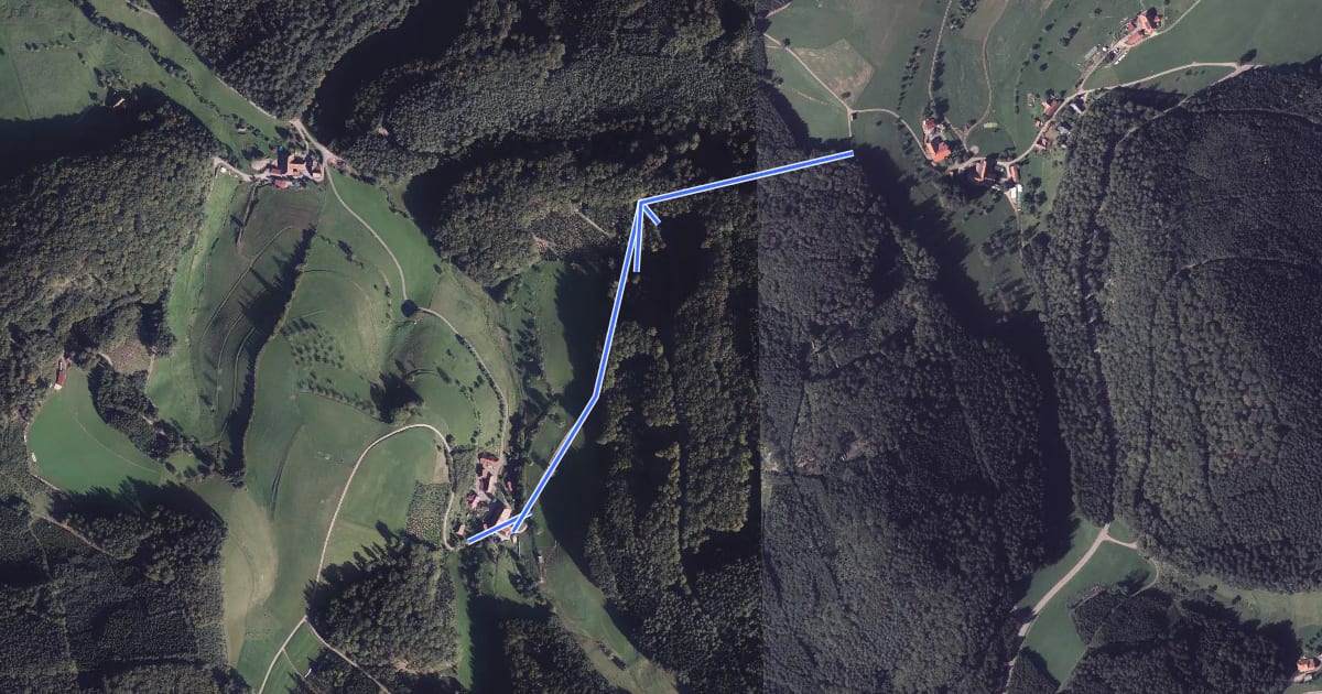 Маршрут Hinterer Geisberg Robertskapelle - Oberer Durenbach на спутниковом снимке