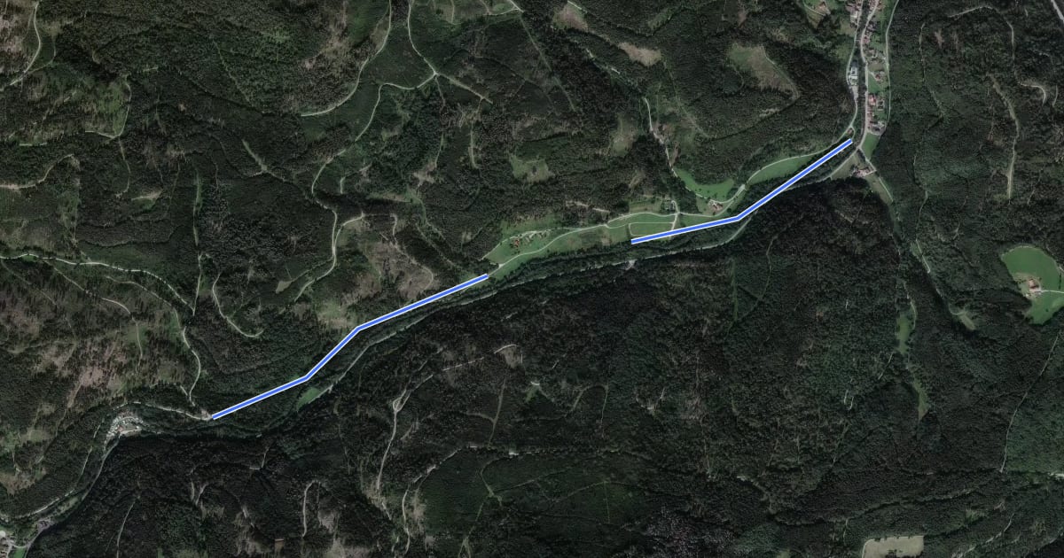 Маршрут Hinterer Seebach - Flößerweg на спутниковом снимке