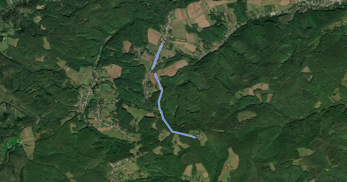 Маршрут Hintersdorf - Windischhütte на спутниковом снимке