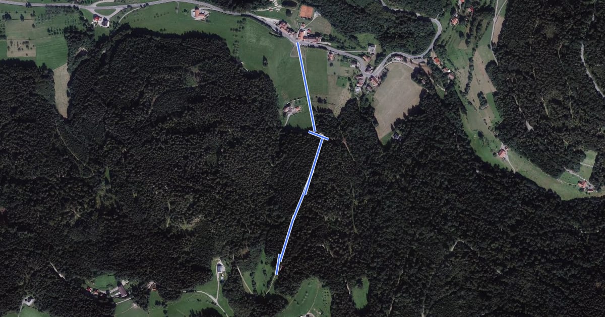 Маршрут Hinterseebach Skihang - Unterm Kernhof на спутниковом снимке