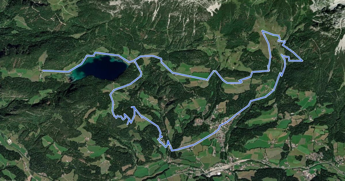 Маршрут Hintersteiner See - Kaiseralm Runde на спутниковом снимке