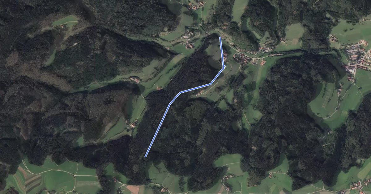Маршрут Hintertal Klausen-Kreuz - Vor Bäreneckle на спутниковом снимке