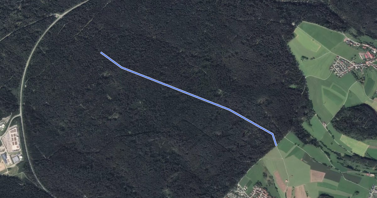 Маршрут Hinterweiden - Vorderer Ettenbühl на спутниковом снимке