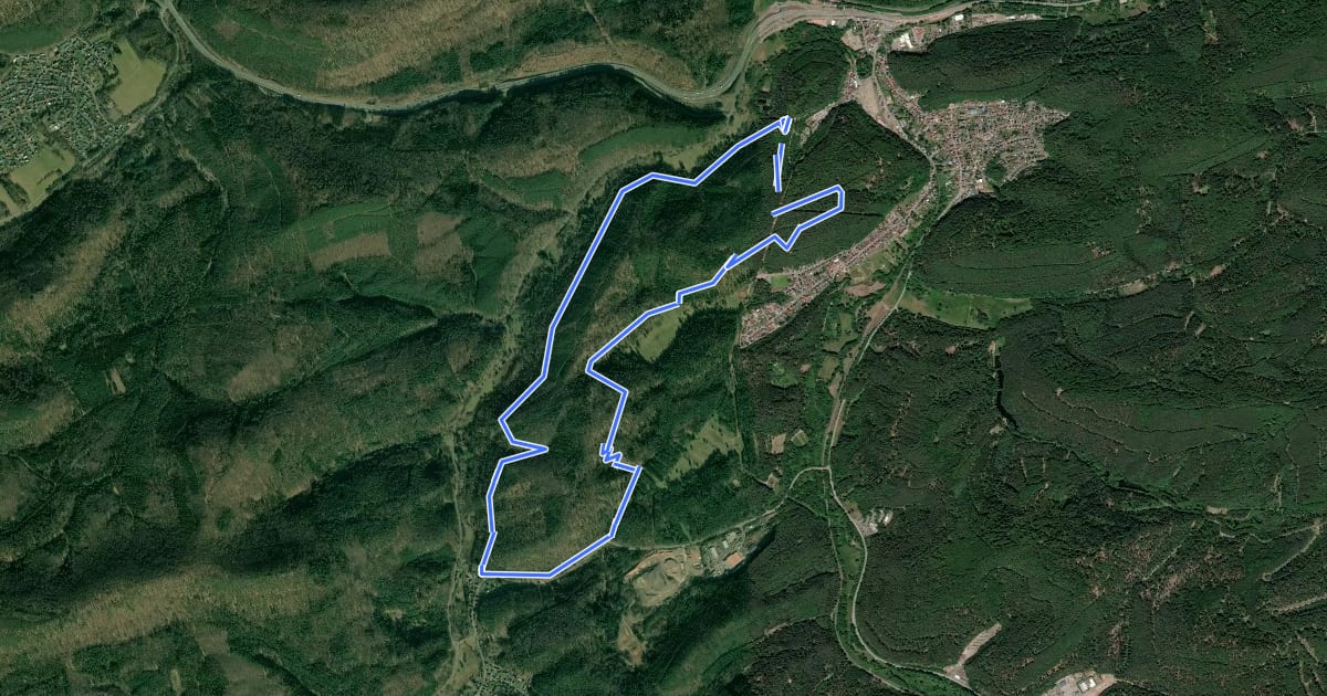 Маршрут Hinterweidenthaler Teufelstisch-Tour на спутниковом снимке