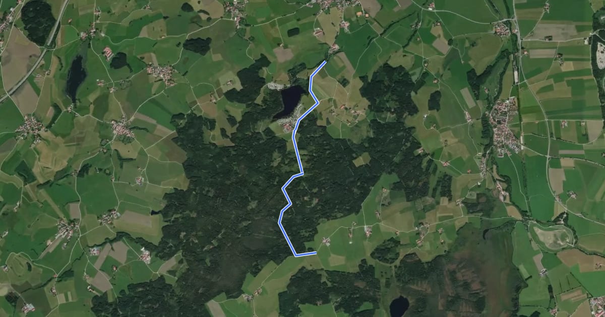 Маршрут Hinterweiher - Beuren на спутниковом снимке