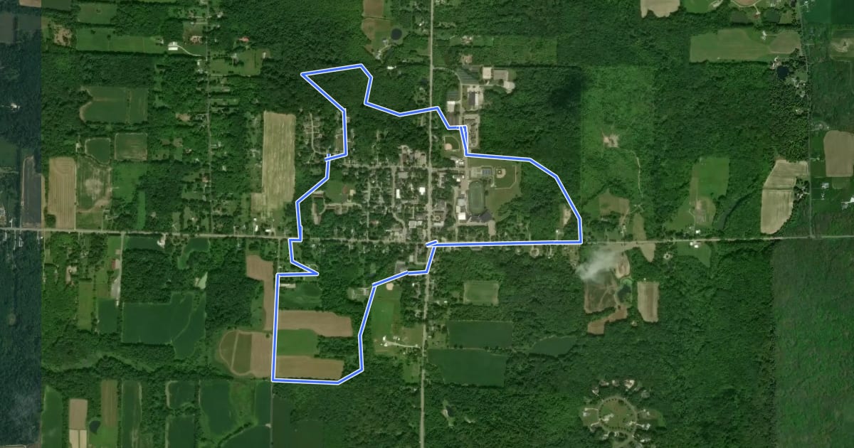 Маршрут Hiram Loop Trail на спутниковом снимке