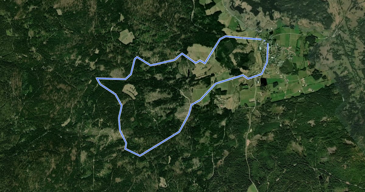 Маршрут Hirschbergsteig на спутниковом снимке