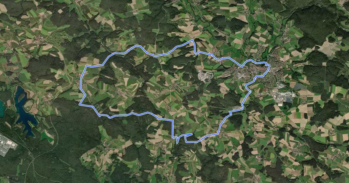 Маршрут Hirschbergweg на спутниковом снимке