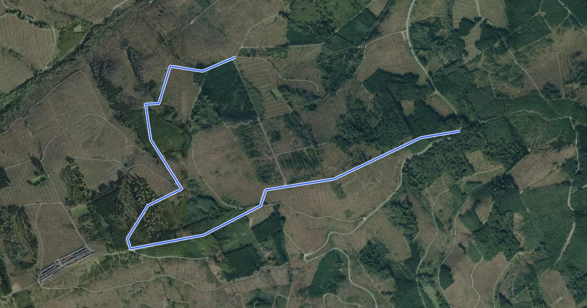 Маршрут Hirschbruch Rundweg A10 на спутниковом снимке