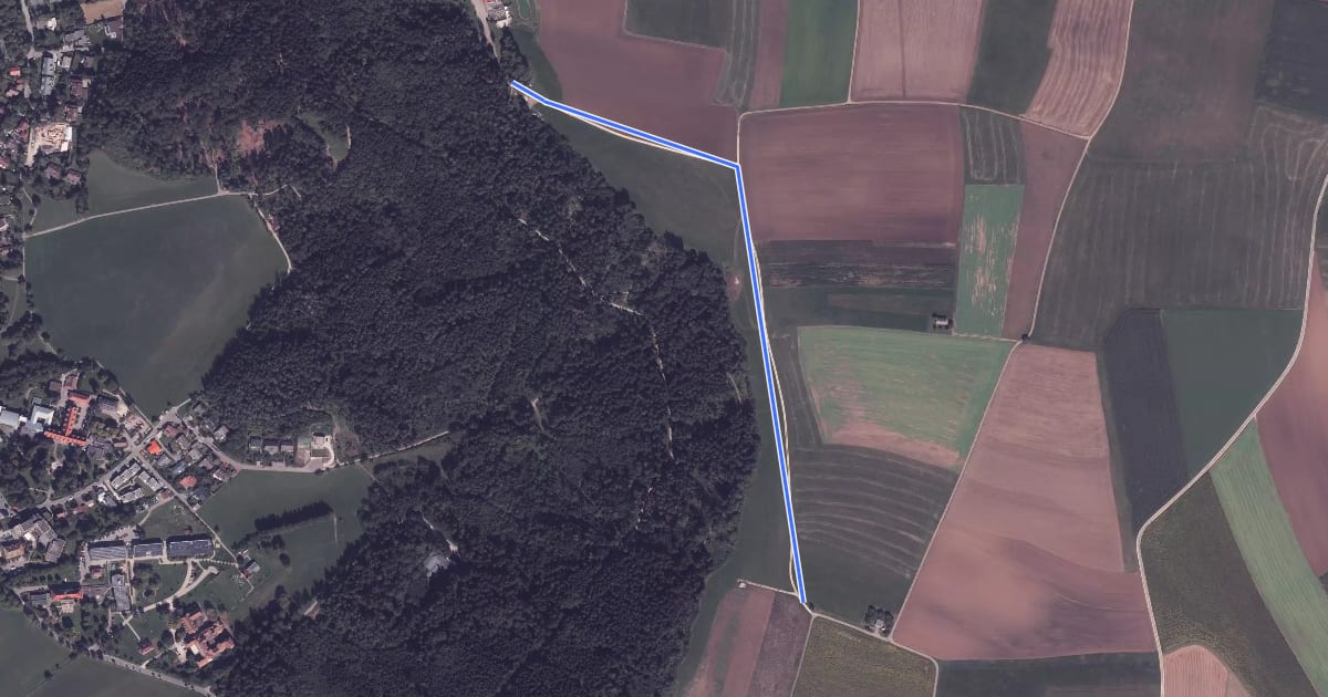 Маршрут Hirschhaldenweg - Stockäcker на спутниковом снимке