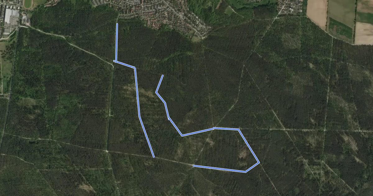 Маршрут Hirschlecke Trail на спутниковом снимке