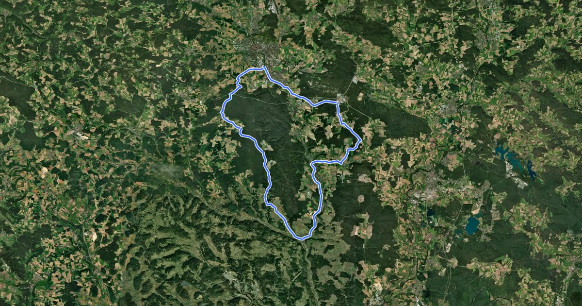Маршрут Hirschwaldtour на спутниковом снимке