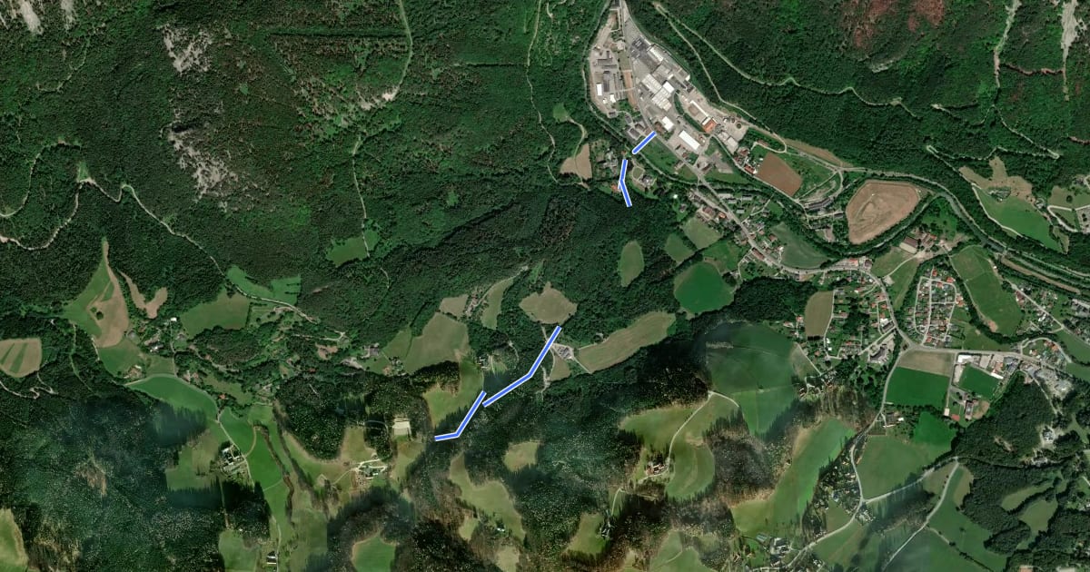 Маршрут Hirschwang Henriettenkapelle - Knappenberg на спутниковом снимке