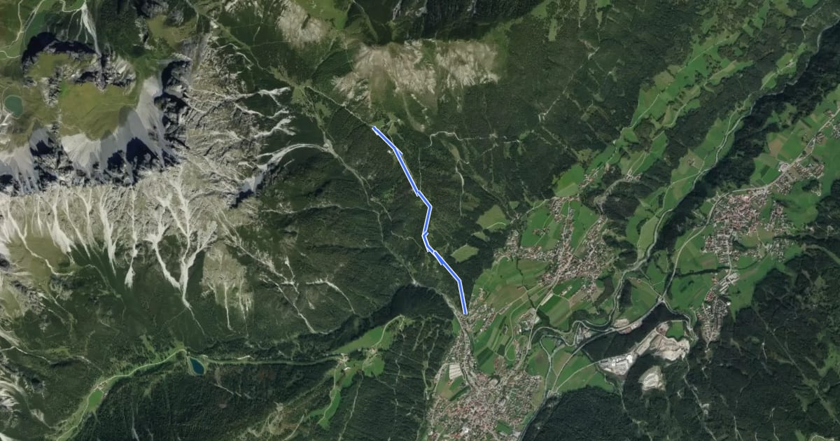 Маршрут Hirtensteig на спутниковом снимке