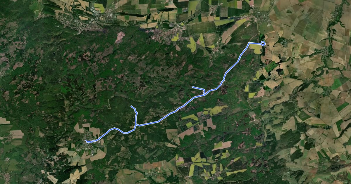 Маршрут Historische Burgtour на спутниковом снимке