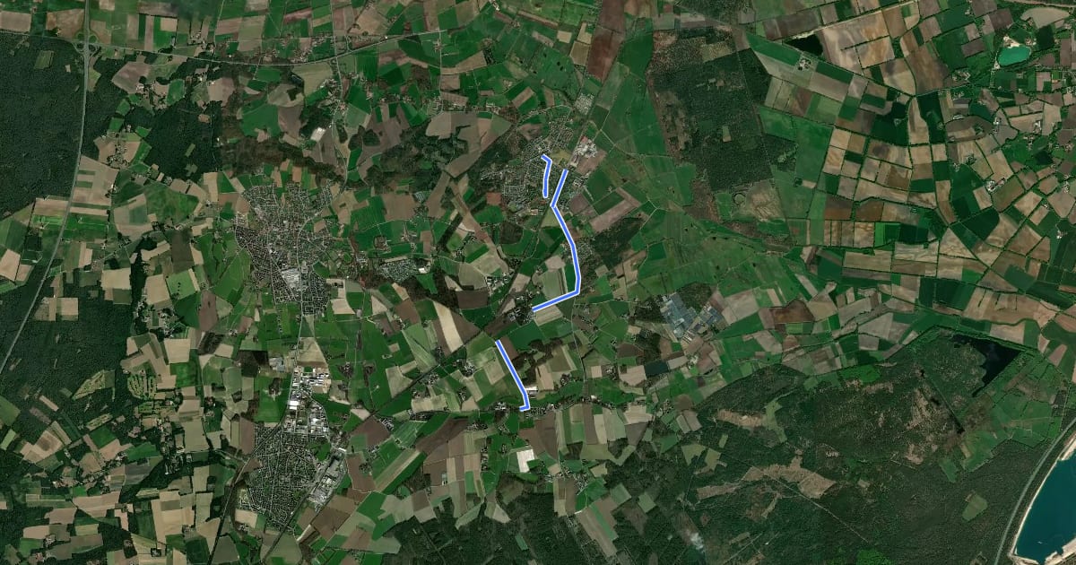 Маршрут Historische Radtour Reken на спутниковом снимке