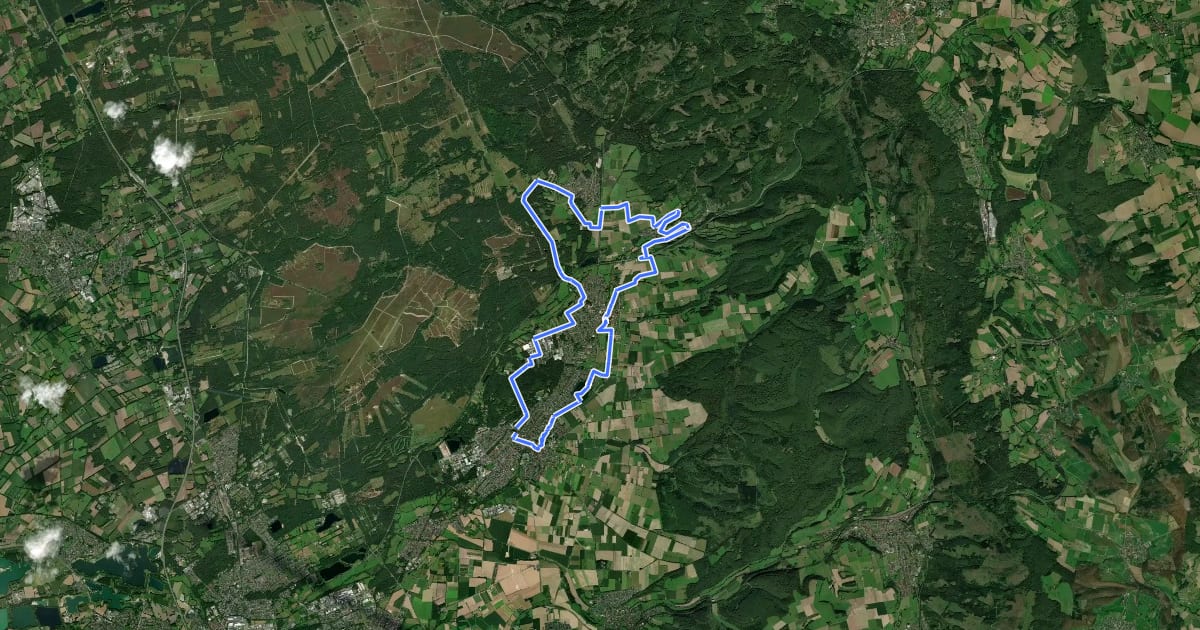Маршрут Historische Route на спутниковом снимке