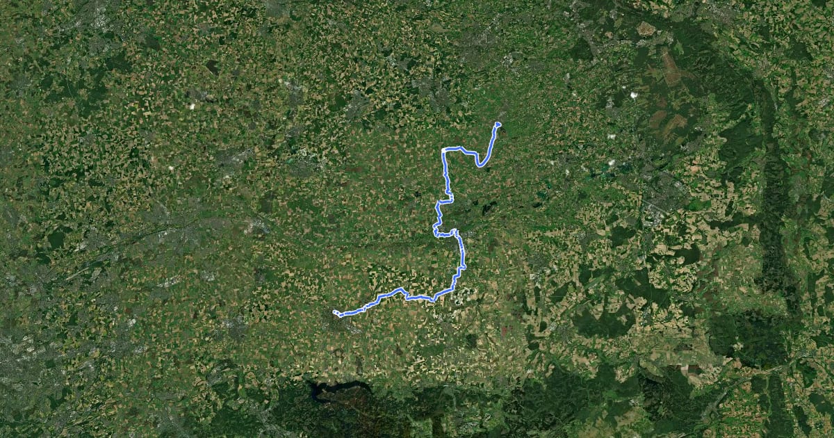 Маршрут Historische Stadtkerne - Etappe 2 (Rietberg - Soest) на спутниковом снимке
