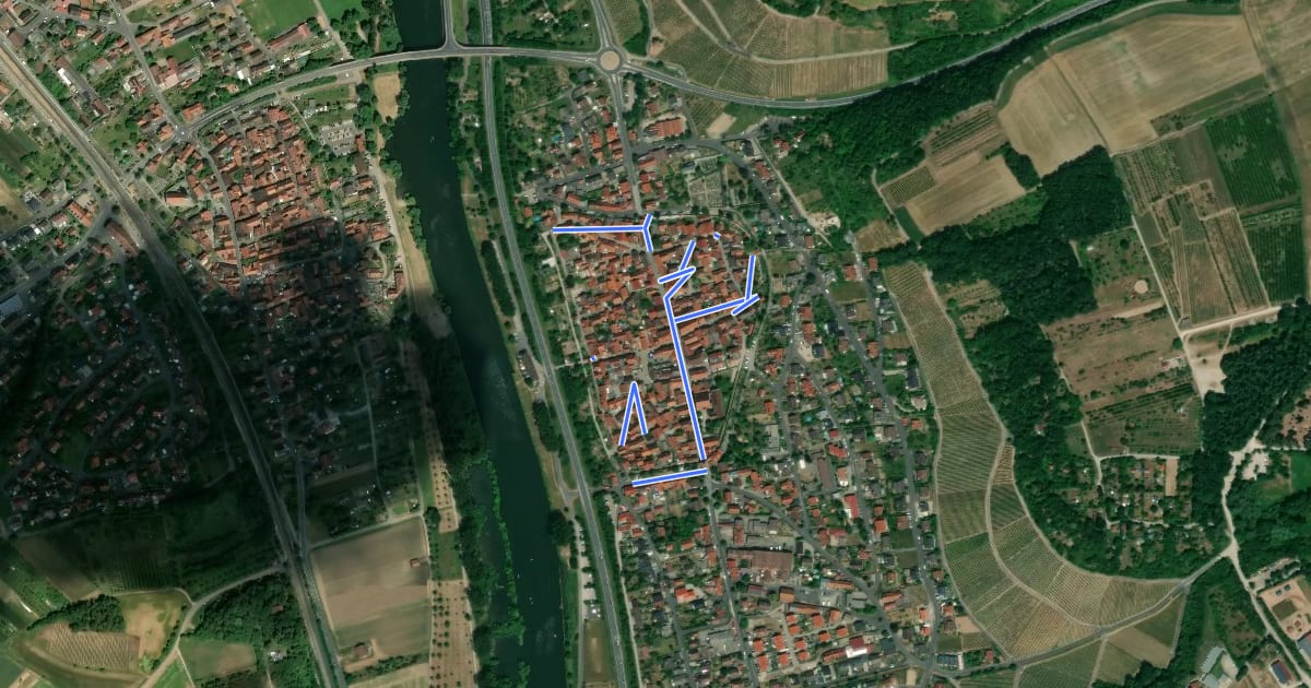 Маршрут Historischer Ortsrundgang на спутниковом снимке