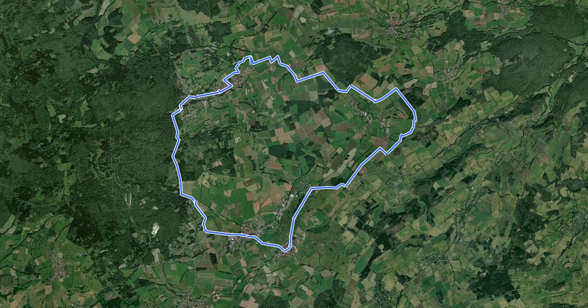 Маршрут Historischer Rundwanderweg на спутниковом снимке