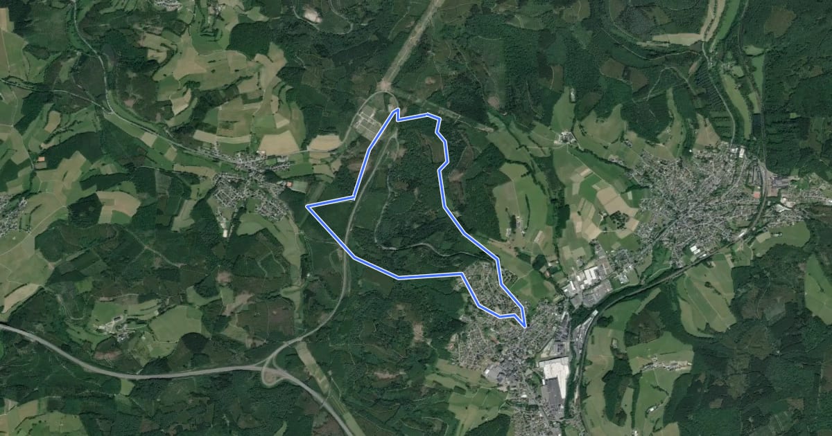 Маршрут Historischer Rundweg A2 на спутниковом снимке