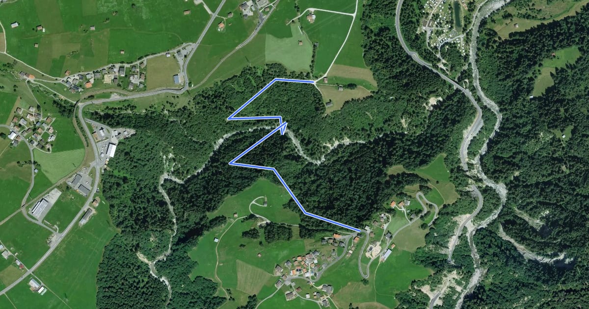Маршрут Historischer Saumweg Lukmanierpass на спутниковом снимке