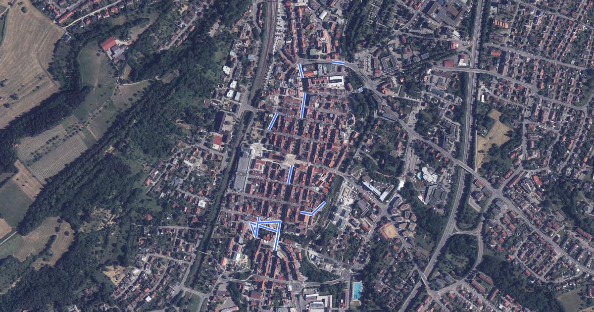 Маршрут Historischer Stadtrundgang Balingen на спутниковом снимке