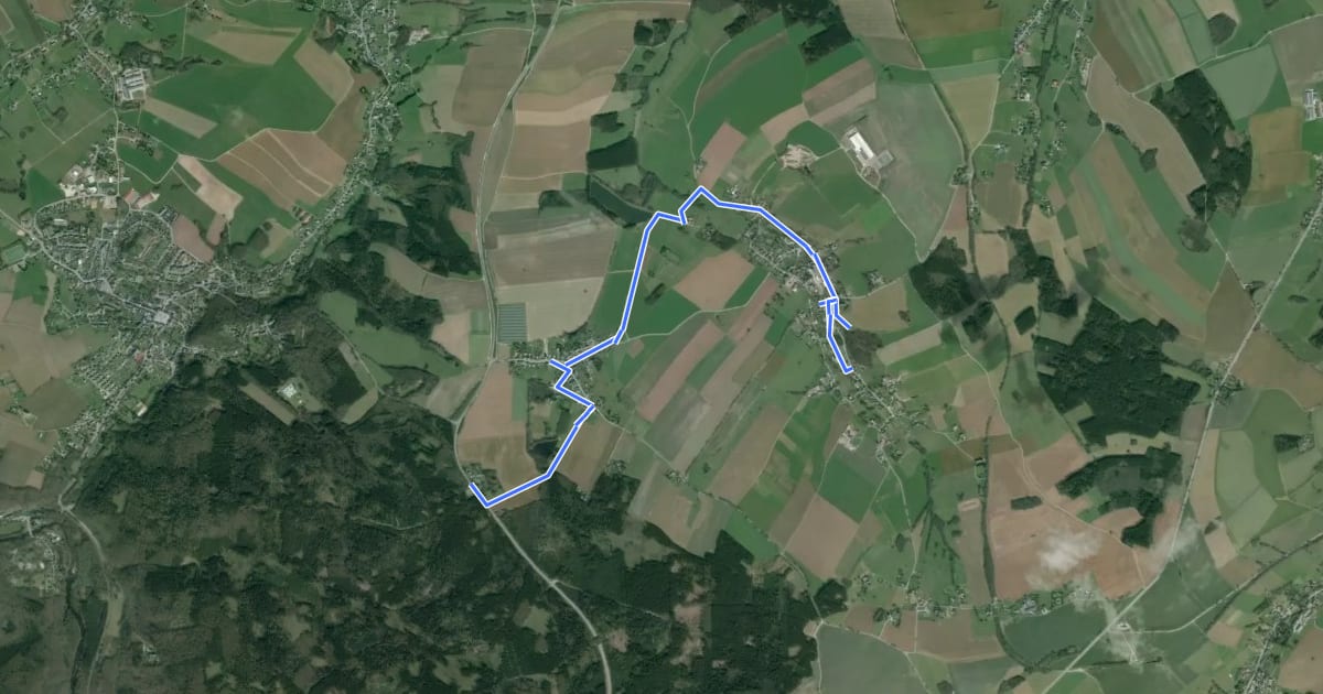 Маршрут Historischer Themenwanderweg Beutha-Raum на спутниковом снимке
