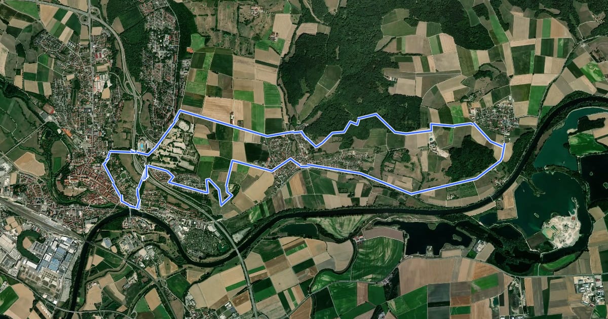 Маршрут Historischer Wanderweg на спутниковом снимке