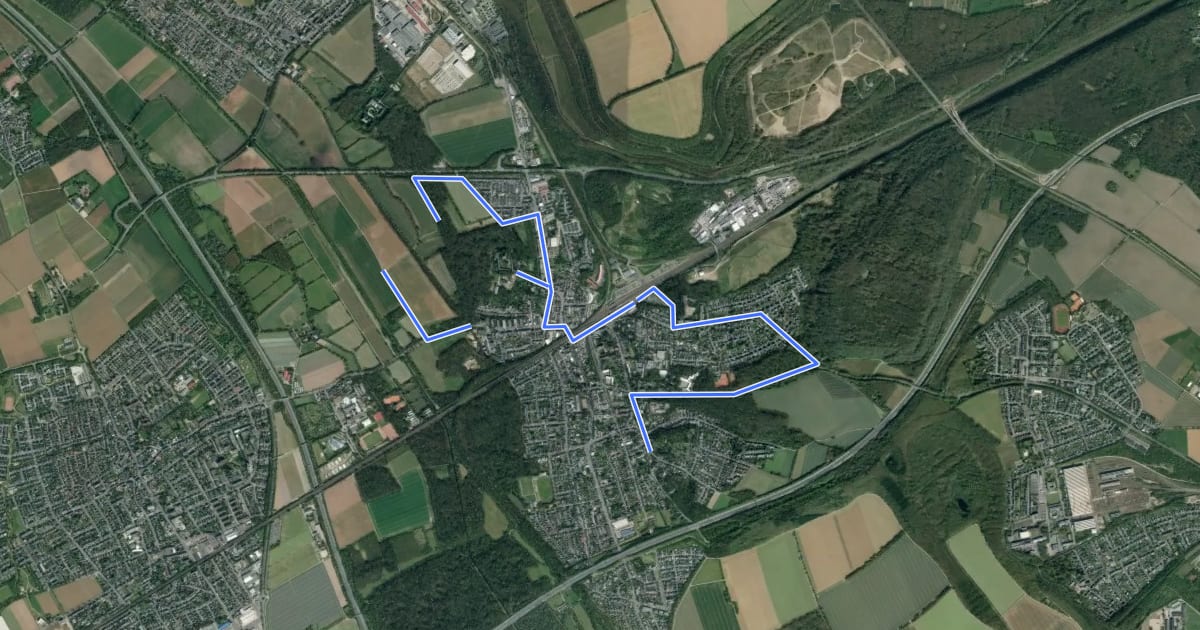 Маршрут Historischer Wanderweg V на спутниковом снимке