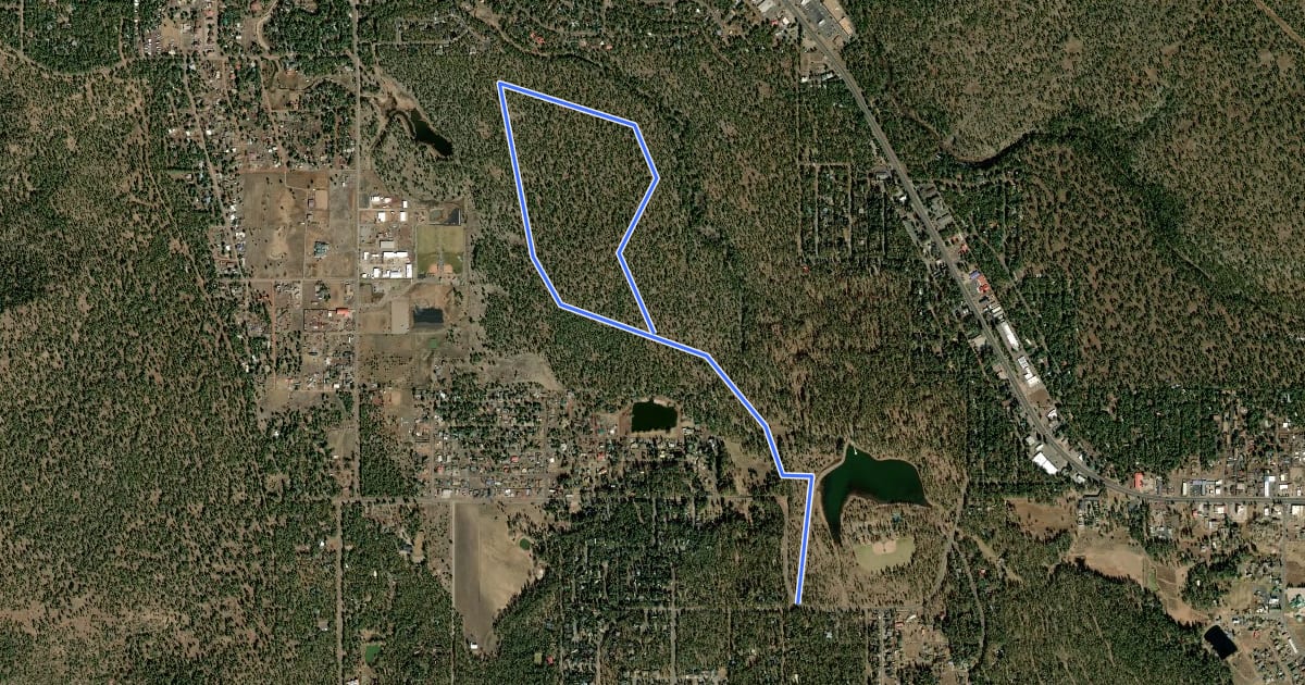 Маршрут Hitching Post Loop Trail на спутниковом снимке