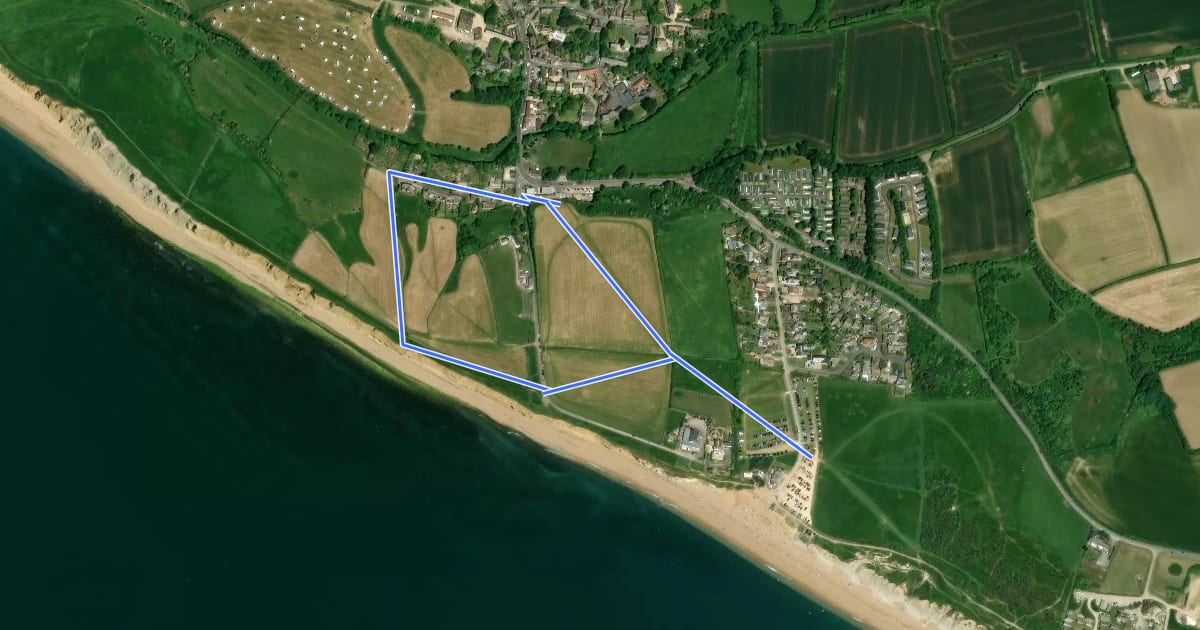 Маршрут Hive Beach coast path walk, Hive Beach на спутниковом снимке