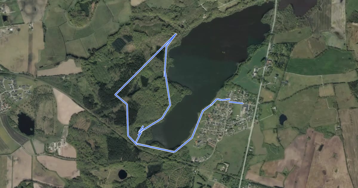 Маршрут Hjertestien, Søgård Sø на спутниковом снимке
