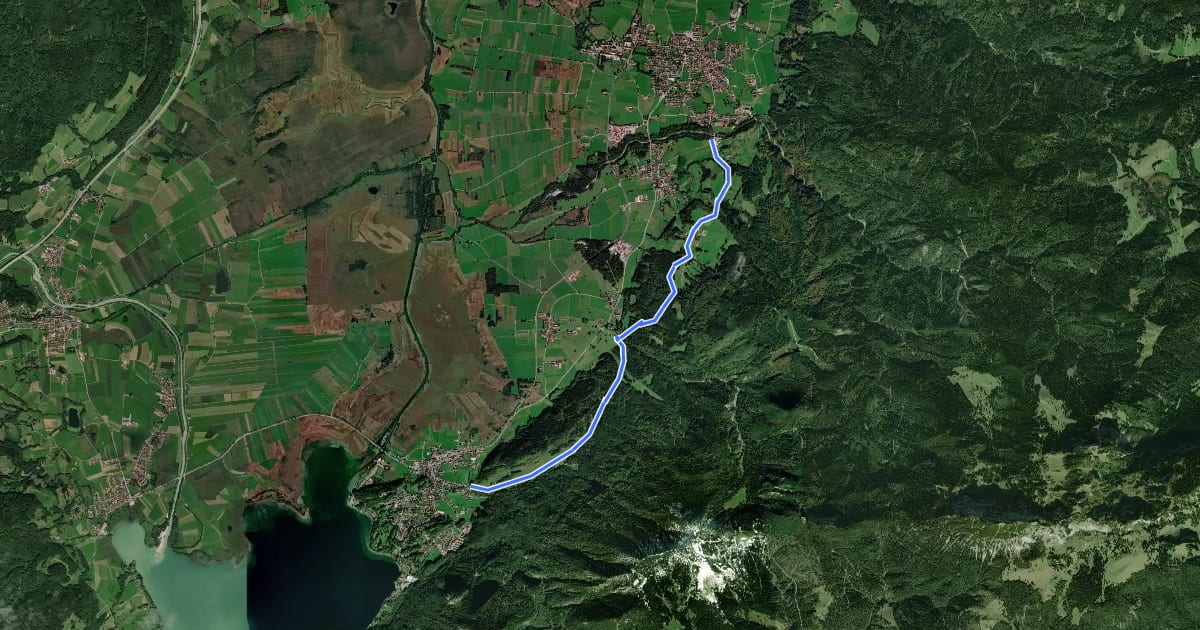 Маршрут HK41 Bergwiesenrunde на спутниковом снимке