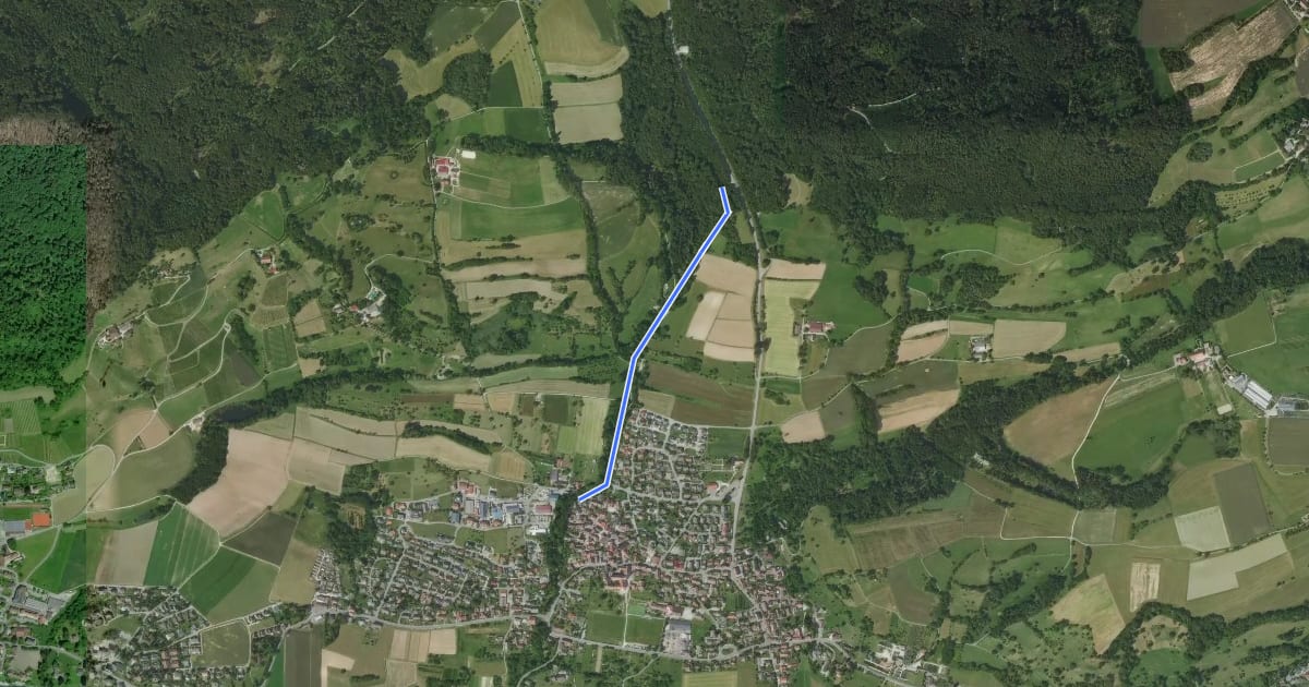 Маршрут Öhningen Nödbachbrücke - Parkplatz Unteres Bannholz на спутниковом снимке