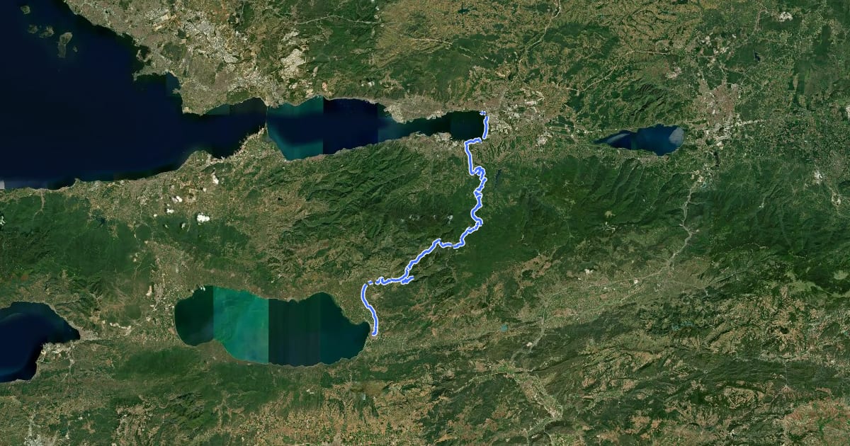 Маршрут Hoşgörü Yolu на спутниковом снимке