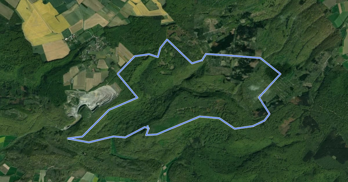 Маршрут HO7 - Hohenstein-Route на спутниковом снимке