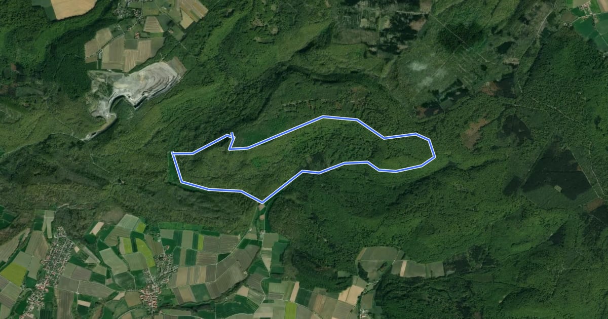 Маршрут HO8 - Kreuzstein-Route на спутниковом снимке