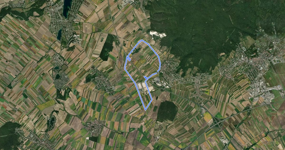 Маршрут Hoad3 (Müllendorfer Walkingstrecken) на спутниковом снимке