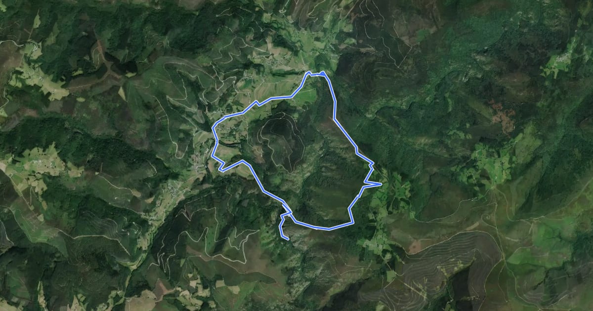 Маршрут Hoces del Esva I на спутниковом снимке