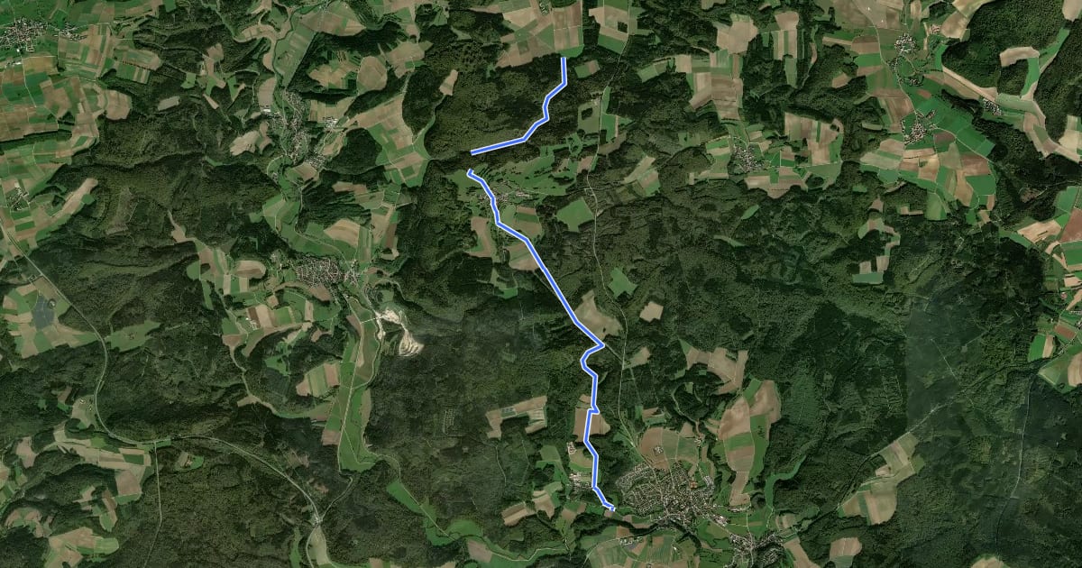 Маршрут Hochberg - Hornstein (Bingen) на спутниковом снимке