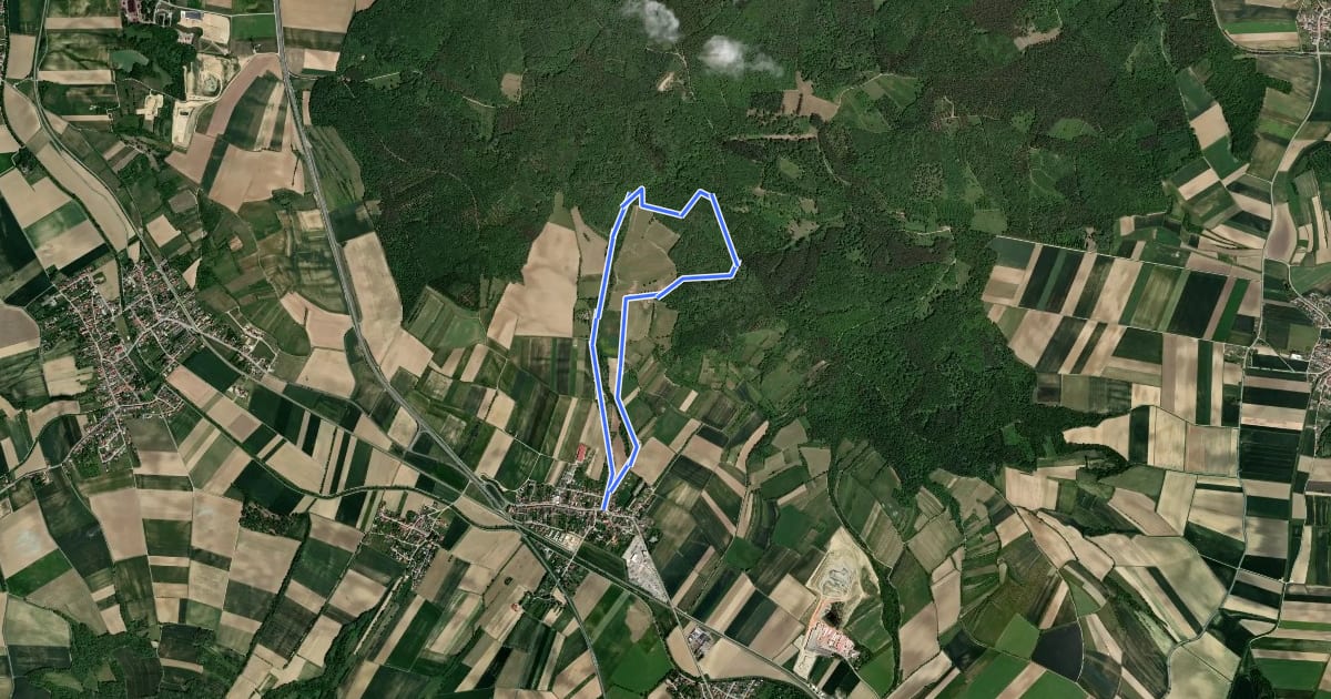 Маршрут Hochbergweg на спутниковом снимке