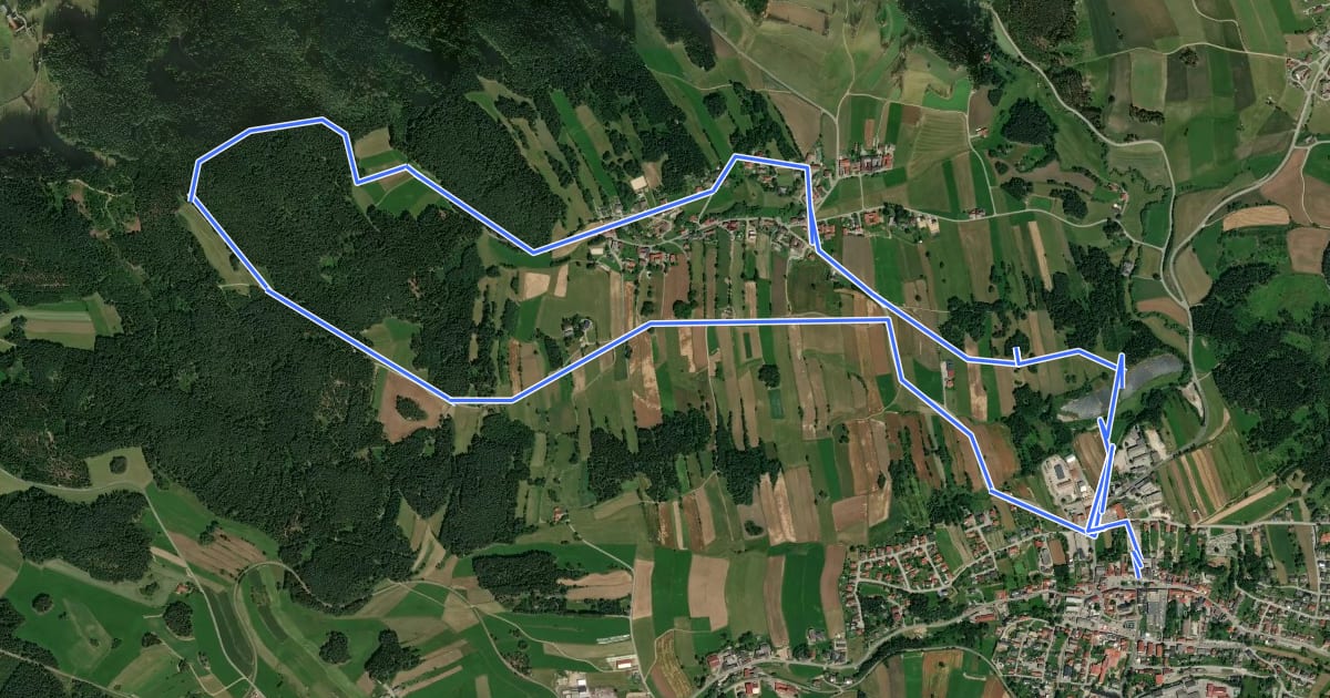 Маршрут Hochbergweg 33a на спутниковом снимке
