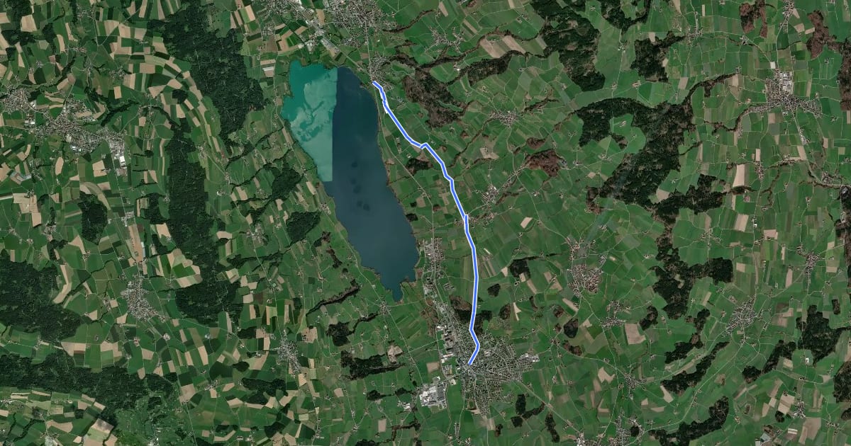 Маршрут Hochdorf - Kleinwangen - Gelfingen на спутниковом снимке