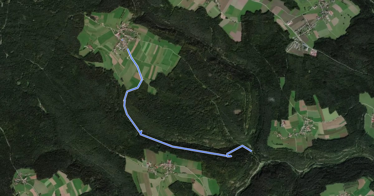 Маршрут Hochdorfer Sägmühle - Fünfbronn на спутниковом снимке