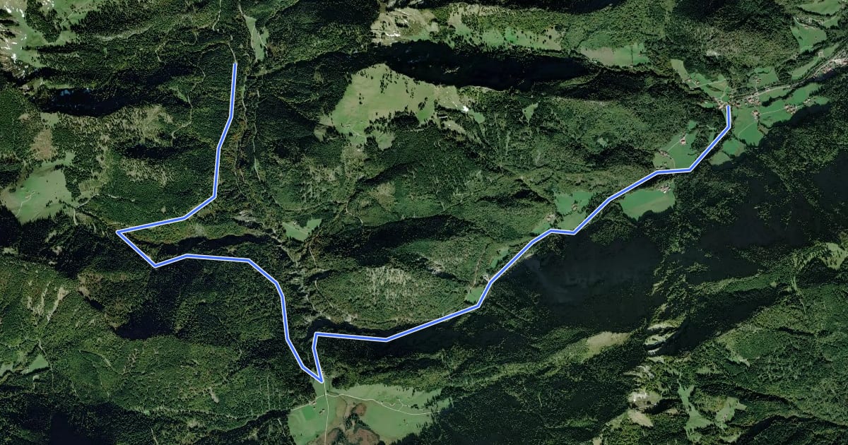 Маршрут Hochfelln Runde на спутниковом снимке