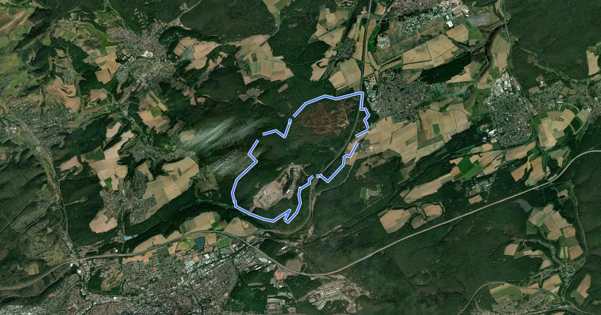 Маршрут Hochfelsweg на спутниковом снимке