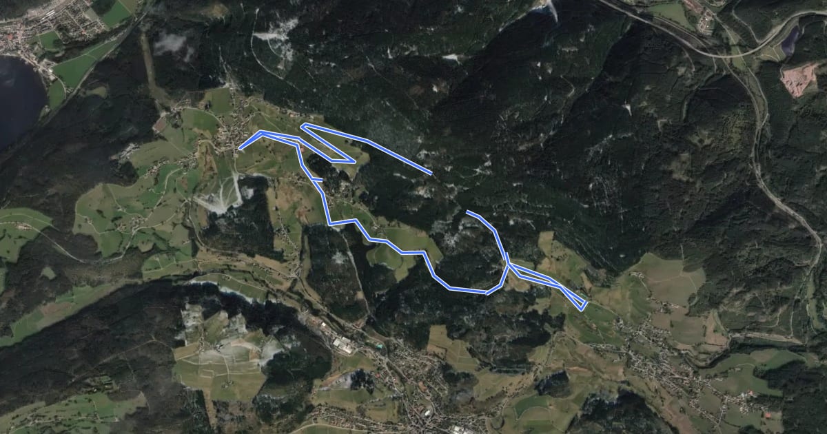 Маршрут Hochfirstspur на спутниковом снимке