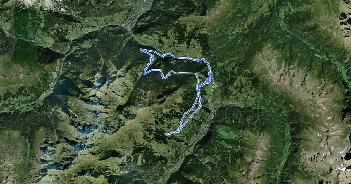 Маршрут Hochgallmigg Tour на спутниковом снимке