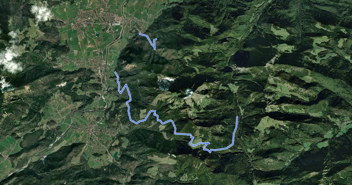 Маршрут Hochgern Umrundung на спутниковом снимке